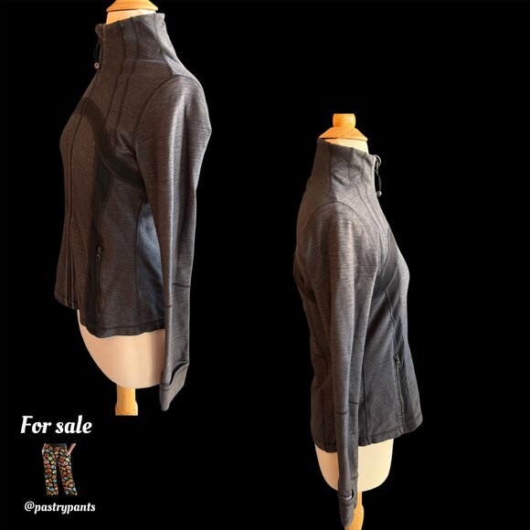 Lululemon Define Jacket Black Slub Denim / Black sz 6 - Picture 4 of 4